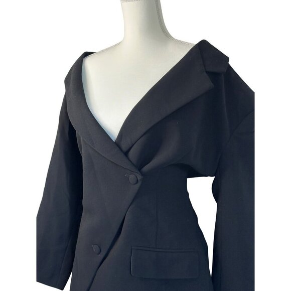 Atoir The Gisele Blazer Dress in Black Large New Womens Jacket Mini Cocktail - Picture 7 of 15